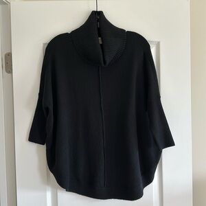 LOFT black turtleneck sweater, size XSP, black color